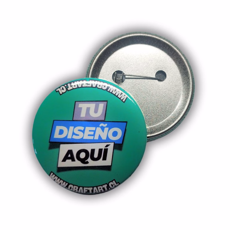 chapita gancho 58mm personalizable