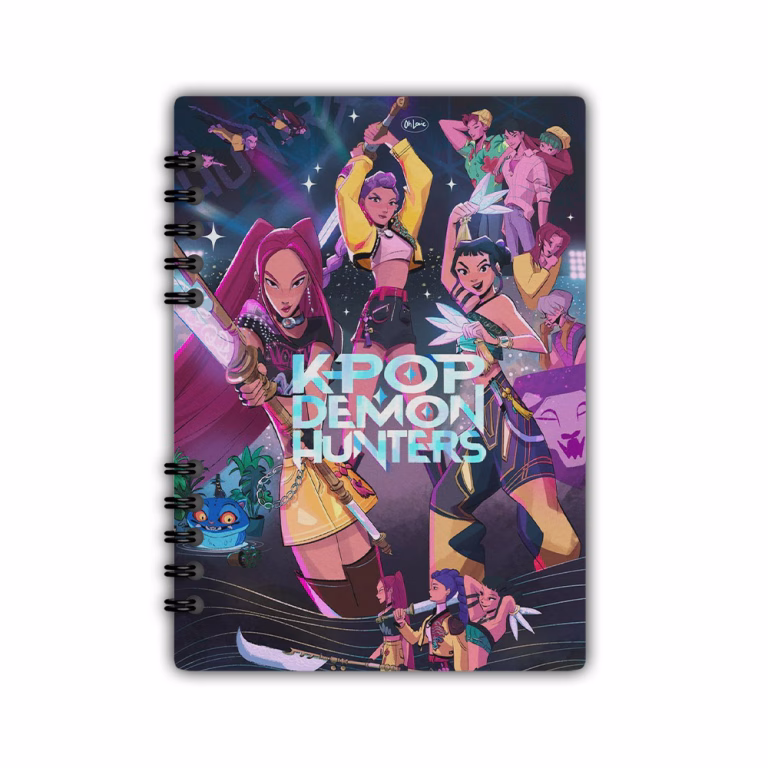 libro para colorear guerreras k-pop huntrix demon hunters