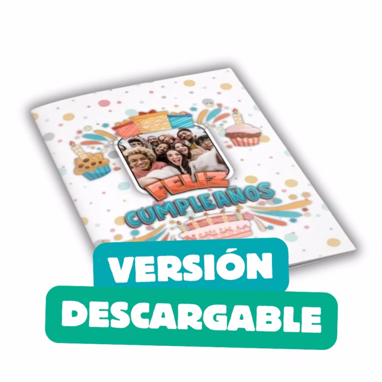 mini álbum de láminas feliz cumpleaños descargable
