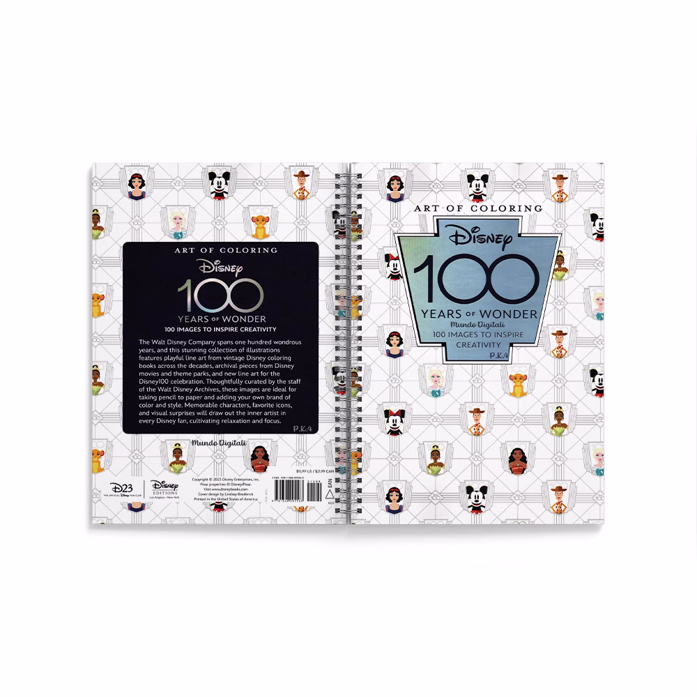 Libro para Colorear Disney 100 Years of Wonder