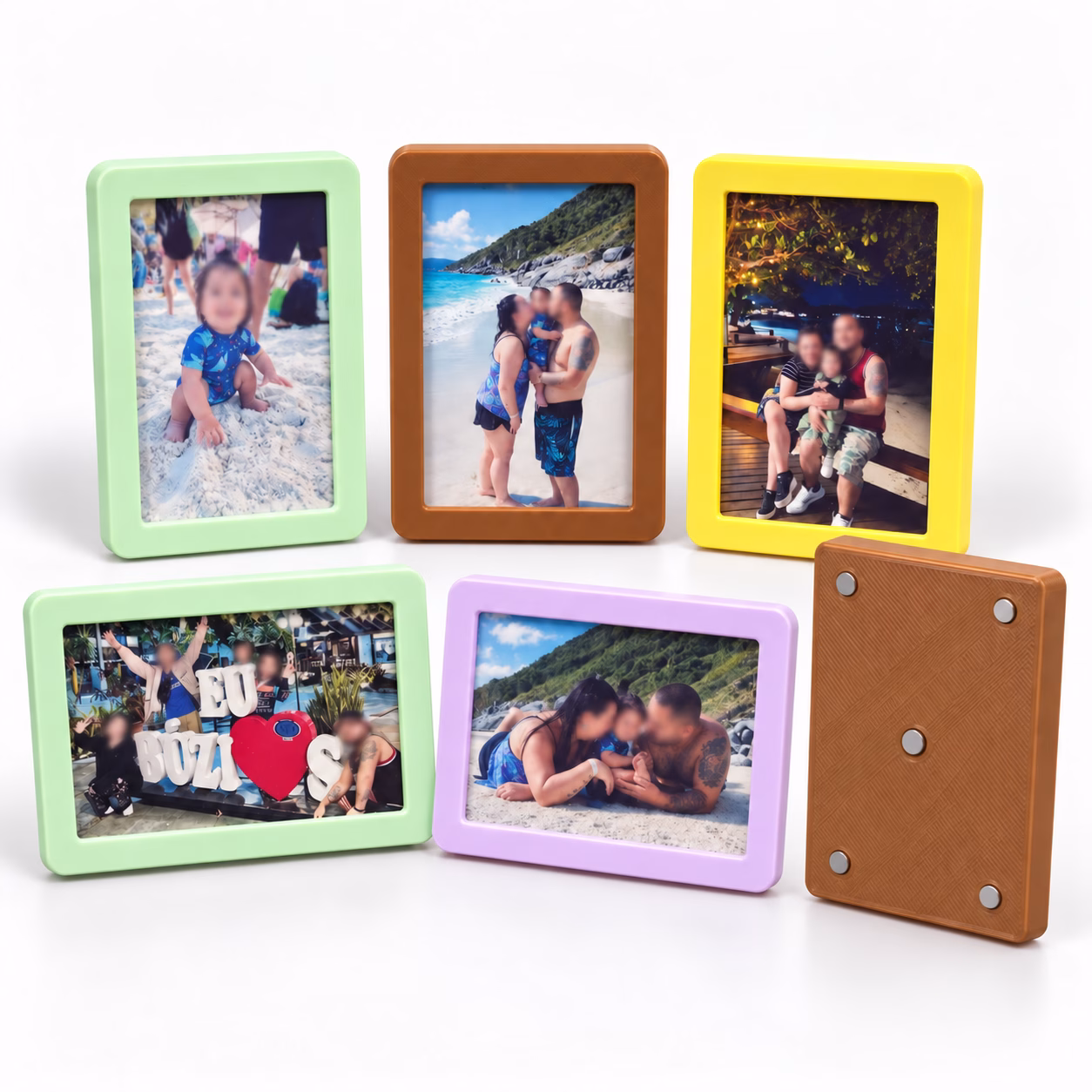 Porta fotos magnético personalizado impreso en 3D con foto incluida